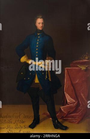 Karl XII., 1682-1718, König von Schweden, Pfalzgraf von Zweibr&#xfc;cken. Stockfoto