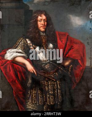 Adolf Johan t.e. (1629–1689), Pfalzgraf von Zweibr&#xfc;cken, Herzog von Stegeborg, verheiratet mit 1. Elsa Beata Brahe, 2. Elsa Elizabet Brahe, 17. Jahrhundert. Stockfoto