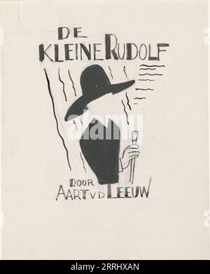 Entwurf für ein Buchcover für: Aart van der Leeuw, de kleine Rudolf, 1930, 1928-1930. Stockfoto