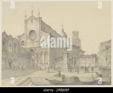 Venedig: S. Giovanni &amp; Paolo, 1824-1888. Stockfoto