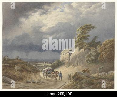 Landschaft mit herannahendem Sturm, 1849-1917. Stockfoto