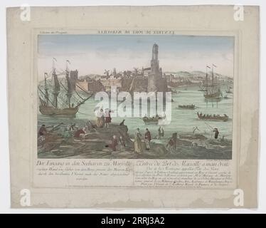 Eintritt zum Hafen von Marseille, 1755-1779. Stockfoto