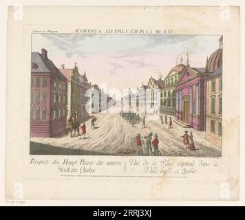 Blick auf die Hauptstraße in Qu&#xe9;bec, 1755-1779. Stockfoto