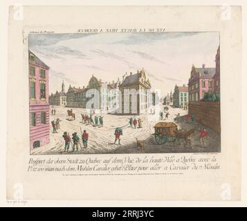 Blick auf einen Vorort in Québec, 1755-1779. Stockfoto