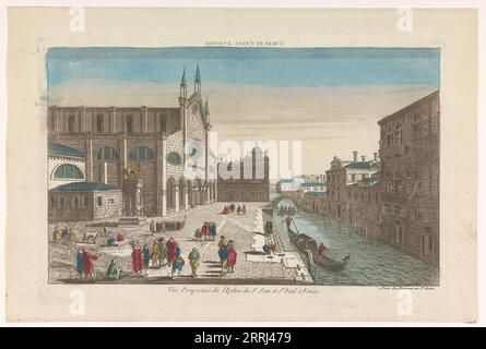 Blick auf die Kirche Santi Giovanni e Paolo in Venedig, 1745-1775. Stockfoto