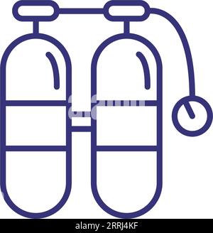 Symbol Tauchlinie Stock Vektor