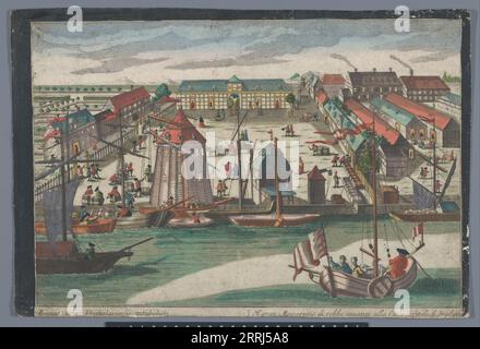 Blick auf den Eingang zur Aya Sophia Moschee in Konstantinopel, 1742-1801. Stockfoto