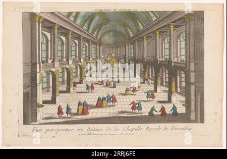 Blick auf das Innere des Schlosses von Versailles, 1700-1799. Stockfoto