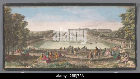 Blick auf die Orangerie des Schlosses Versailles, 1700-1799. Stockfoto