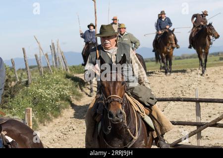 Butter Cowboy Maremma Marremano Pferde Toskana Italien Arbeit Stockfoto