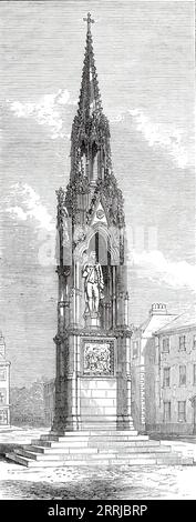 Das Clarkson Memorial, Wisbech, 1876. Das Denkmal, entworfen von Sir Gilbert Scott... Das lokale Gedächtnis von Thomas Clarkson zu bewahren, dem wohlwollenden und ausdauernden Gegner des Sklavenhandels. Während seiner Zeit in Cambridge schrieb er den lateinischen Preisessay für 1785 über die Frage der Rechtmäßigkeit des Halten von Sklaven. Die Tatsachen und Prinzipien, die ihm dadurch vorgebracht wurden, hatten einen solchen Einfluss auf ihn, dass er sein Leben der Abschaffung des Sklavenhandels widmete. Am 25. März 1807 sicherte er sich die Hilfe vieler fähiger und ernstzunehmender Männer, unter anderem Wilberforce und Granville Sharp Stockfoto