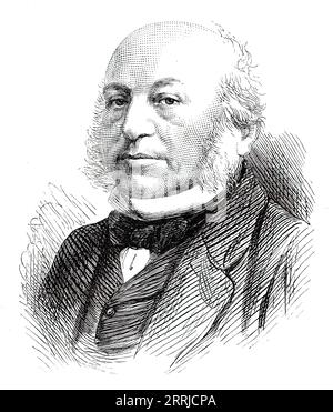 Der verstorbene Sir Anthony Rothschild, Bart, 1876. '&#x2026;ein Baron des Österreichischen Reiches, J. P. und D. L. for Bucks, dessen Tod gerade angekündigt wird, wurde im Mai 1810 als zweiter Sohn von Baron Nathan Meyer Rothschild, von Frankfort, danach von London, von Hannah, seiner Frau geboren... Sir Anthony war somit Enkel von Meyer Amschel Rothschild, der Gründer des Reichtums und Einflusses dieser großen kommerziellen Familie. 1861 war er High Sheriff von Buckinghamshire und seit 1858 österreichischer Generalkonsul in London. Er hinterlässt zwei Töchter, Constance, und Annie, Ehefrau von Eliot Yorke, Sohn von t Stockfoto