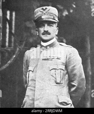 „The Dark Hours of Italy; General Diaz ernannte den 8. November zum Oberbefehlshaber als Nachfolger von General Cadorna“, 1917. Aus L’Album de la Guerre 1914-1919, Band 2 [L’Illustration, Paris, 1924]. Stockfoto