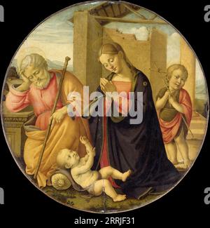 Verehrung des Christkindes, 1480-1515. Stockfoto