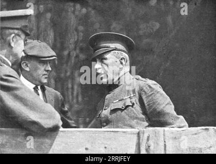 L'Avant-Guerre aux Etats-Unis; Le Major-General Leonard Wood, Organisateur du Camp de Plattsburg, 1917. USA: Erster Weltkrieg - Generalmajor Leonard Wood, Organisator des Lagers in Plattsburg. Aus L’Album de la Guerre 1914-1919, Band 1 [L’Illustration, Paris, 1924]. Stockfoto