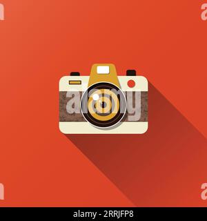 Kamera-Auslöser Retro-Stil Vektorhintergrund Stock Vektor