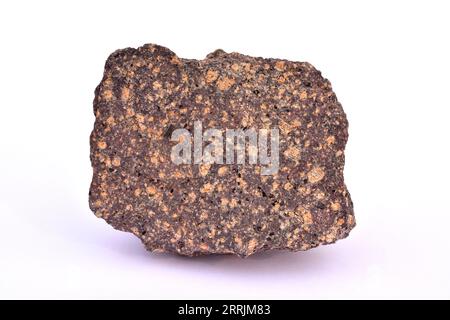 Dacit ist ein extrusives magmatisches Gestein. Diese Probe kommt nach Cabo de Gata Geopark, Provinz Almeria, Andalusien, Spanien. Stockfoto