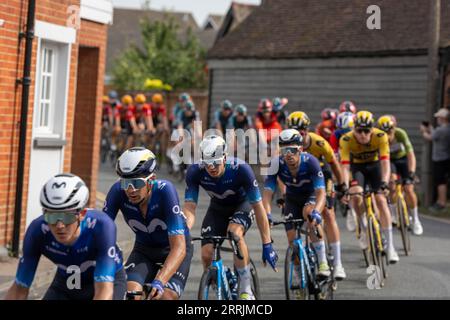 Ingatestone Essex 08 Sep 2023 Tour of Britain Bike Race verläuft durch die Mitte von Ingatestone Essex UK Credit: Ian Davidson/Alamy Live News Stockfoto