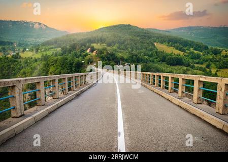 Montenegro. Dzhurdzhevich Brücke über den Fluss Tara Stockfoto