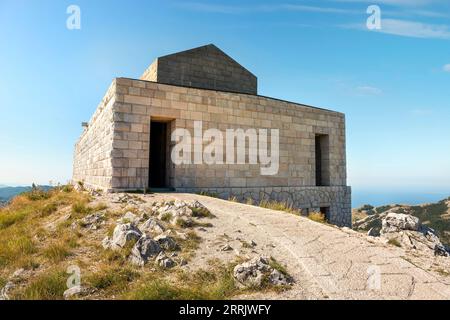 Sicht auf Berg Lovcen am Prinzen Njegos Mausoleum Stockfoto