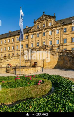 Das ehemalige Benediktinerkloster Banz beherbergt heute das Bildungszentrum der Hans-Seidel-Stiftung, Bad Staffelstein Stockfoto