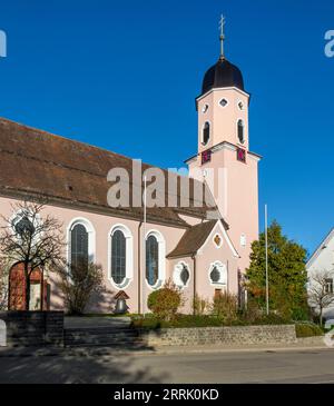 St. Martinskirche im Landkreis Großengstingen, Engstingen Stockfoto