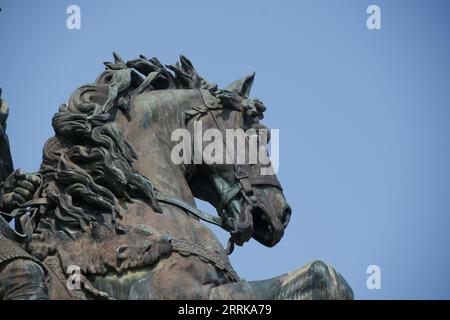 Reiterstatue von Wilhelm dem Eroberer, Falaise Frankreich Stockfoto