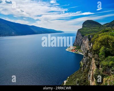 Tremosine sul Garda - i borghi piÃ¹ belli d'Italia (die schönsten Dörfer Italiens). Stockfoto