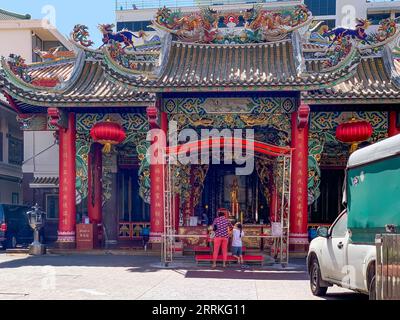 Guan Yin Schrein, Thien Fah Foundation, Chinatown, Bangkok, Thailand, Asien Stockfoto