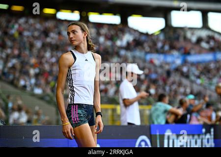 Brüssel, Belgien. September 2023. Der belgische Merel Maes wurde bei der Ausgabe des Memorial Van Damme Diamond League Meeting Athletics 2023 in Brüssel, Freitag, 08. September 2023, vorgestellt. BELGA FOTO JASPER JACOBS Credit: Belga News Agency/Alamy Live News Stockfoto