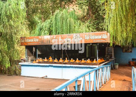 Marokko, Ourika-Tal, Reiseziel, Restaurant Stockfoto