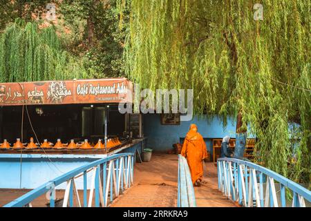 Marokko, Ourika-Tal, Reiseziel, Restaurant Stockfoto