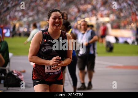 Brüssel, Belgien. September 2023. Der Japaner Haruka Kitaguchi wurde während der Memorial Van Damme Diamond League Meeting Leichtathletik-Veranstaltung 2023 in Brüssel, Freitag, 08. September 2023, abgebildet. BELGA PHOTO LAURIE DIEFFEMBACQ Credit: Belga News Agency/Alamy Live News Stockfoto