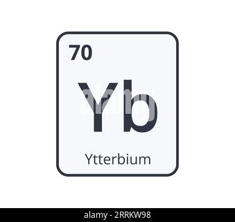Chemisches Ytterbium-Symbol. Stock Vektor