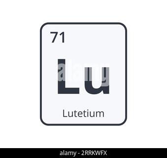 Lutetium Chemical Symbol. Stock Vektor