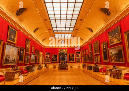 England, London, Heartford House, Wallace Collection Museum, Innenansicht der Great Gallery Stockfoto