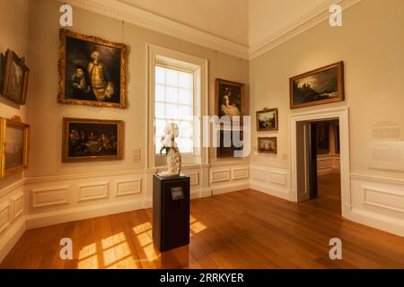 England, London, Greenwich, The Queen's House, Innenansicht der Schlafkammer der Queen Stockfoto