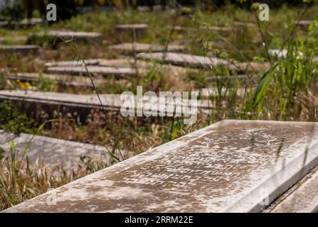 Der jüdische Friedhof im Stadtzentrum von Tanger, Marokko Stockfoto