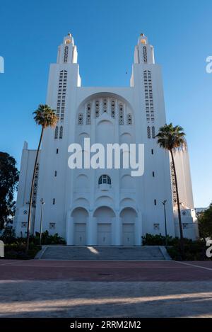 Die heilige Herzkathedrale im Art déco-Stil im Zentrum von Casablanca, Marokko Stockfoto