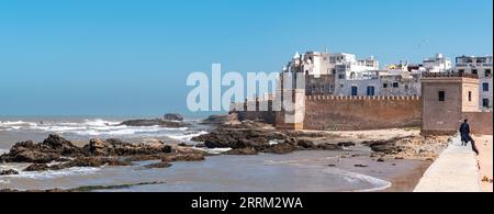 Skyline der Medina von Essaouira, von der Scala du Port, Marokko aus gesehen Stockfoto