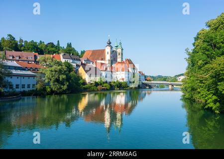 Steyr, Haus Bürgerspital, Michaelskirche, Steyr in Steyr, Nationalpark Region, Oberösterreich, Österreich Stockfoto