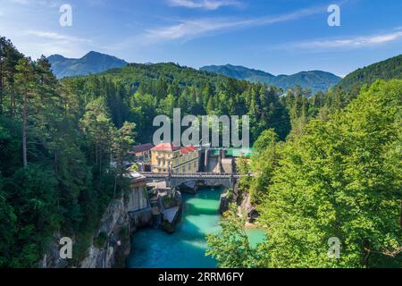 Micheldorf in Oberösterreich, Kraftwerk Steyrdurchbruch in Steyr, Nationalpark Region, Oberösterreich, Österreich Stockfoto