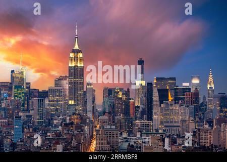 Luftaufnahme von New York City Stockfoto