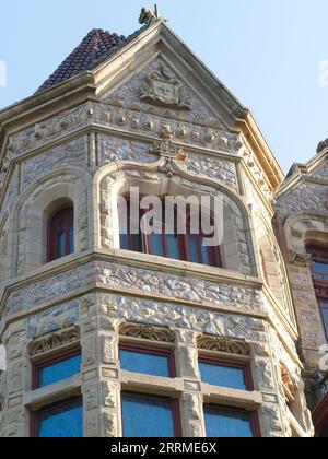 Vertikal: Detail des Bishop's Palace, Galveston Island, Texas. Stockfoto