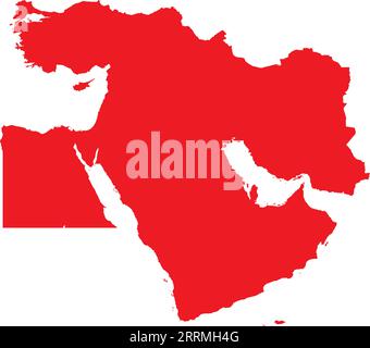 ROTE CMYK-Farbkarte des NAHEN OSTENS Stock Vektor