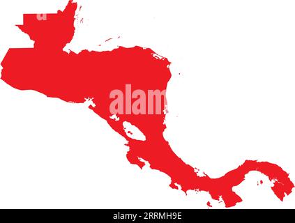 ROTE CMYK-Farbkarte von ZENTRALAMERIKA Stock Vektor