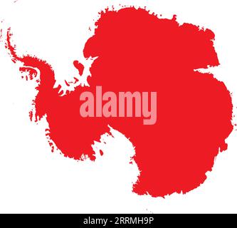 ROTE CMYK-Farbkarte der ANTARKTIS (SÜDPOL) Stock Vektor