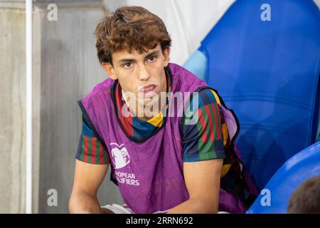 Bratislava, Slowakei. September 2023. Joao Felix aus Portugal während der Qualifikationsrunde der Gruppe J der UEFA-Europameisterschaft 2024 zwischen der Slowakei und Portugal im Narodny Futbalovy stadion in Bratislava, Slowakei, am 8. September 2023 (Foto: Andrew SURMA/Credit: SIPA USA/Alamy Live News) Stockfoto