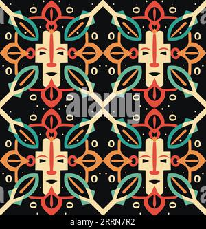 Nahtloser, sich wiederholender Musterhintergrund, Gesicht mit gekreuzten Löffeln, Kochen Stock Vektor