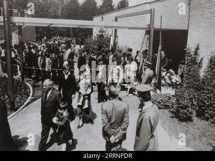 Josip Broz Tito Funeral: House of Flowers in den 1980er Jahren Belgrad, Jugoslawien Stockfoto